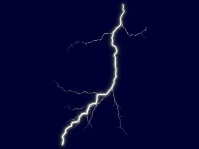 Realistic 3D Lightning CG-20 Low-poly 3D model