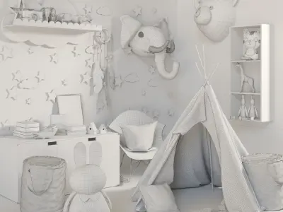 Decor for children room 3D model