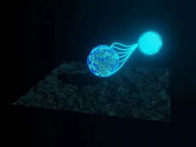 3D scifi planet model for game assets Low-poly 3D model