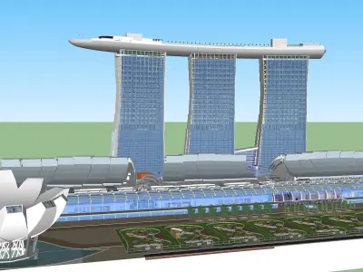 Marina bay sands Singapore 3D model