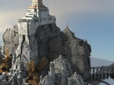 Colossal Medieval Tower City  3D model