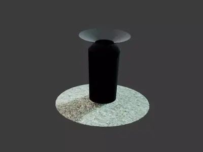 Street Trash Bin Design Exterior Can 3D Model FBX OBJ Blend Low-poly 3D model