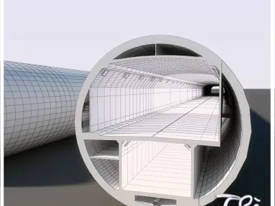 B TYPE TUNNEL SECTION DETAIL 3D model
