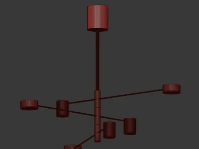 Modern Pendant Lighting Chandelier Counterpoint 3D model