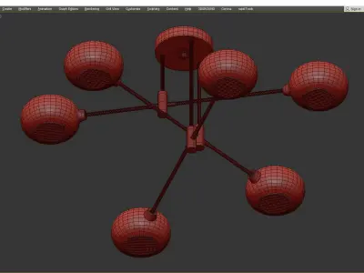 Lamp Solar System 6 Low-poly 3D model