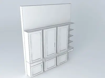 Show case for the living room 3D model