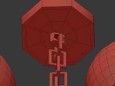 Thalia chandelier White glass 3D model