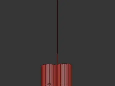 Hashira taiwanese bamboo pendant light 3D model