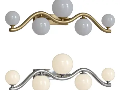 Wall lamp Uva MOD059WL-05G and MOD059WL-05CH 3D model