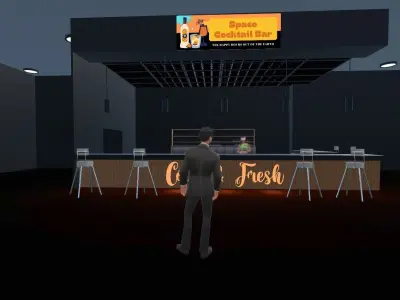 Festival Area In The Space VR-Ready-To-Use Low-poly 3D model