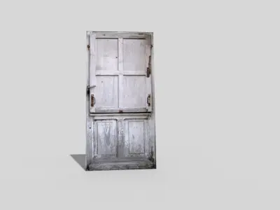 low poly door Low-poly 3D model 5