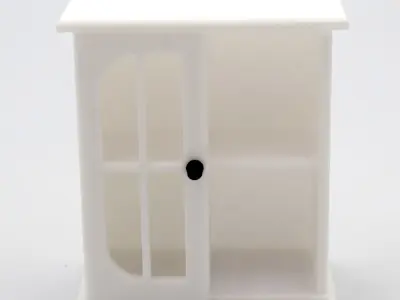 Living room kitchen cabinet with functional sliding door  3D print model