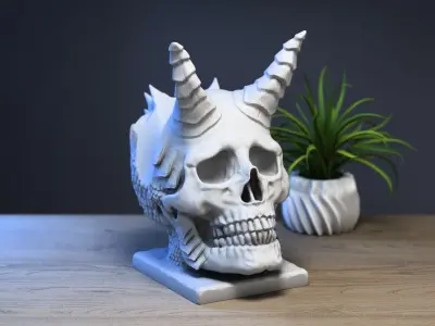 Skull dragon ps5 controller stand 3D print model