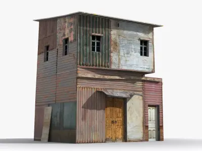 Slum x27 Low-poly 3D model
