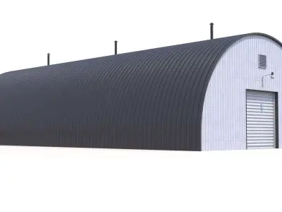 Industrial Hangar PBR Low-poly 3D model