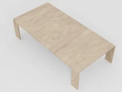 Japanese modern table Low-poly 3D model