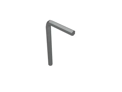 Hex Wrench v1 001 Low-poly 3D model