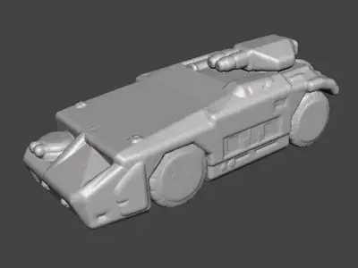 6MM SCALE COLONIAL MARINES APC MINIATURE MODEL SCIFI GAMES EPIC 3D print model