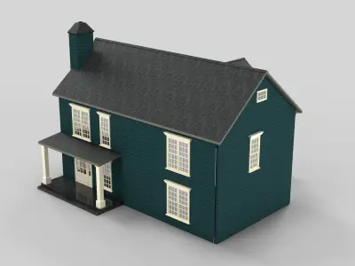 British House Design 08T3  Low-poly 3D model