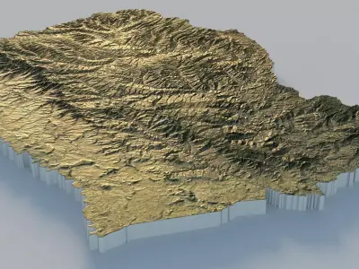Lesotho Terrain Country 3D model