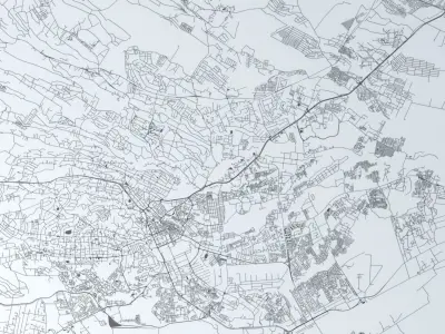 Nairobi Road Network and Streets 3D model