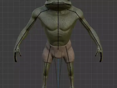 frogman game ready 3d model  Low-poly 3D model