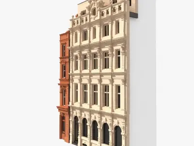 London Building Facade 3D model