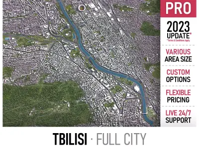 Tbilisi Low-poly 3D model