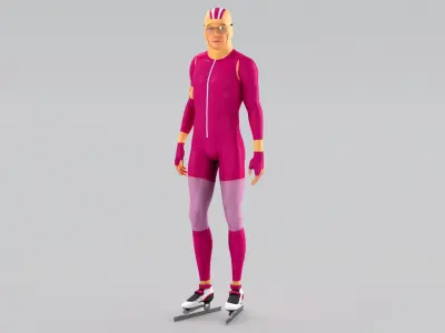  Speed Skater Animated HQ 002 Standard License 
