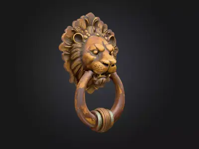 Guardian Lion Door knob  3D print model