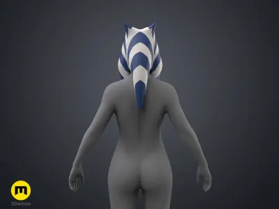 Ahsokas Lekku Mold - Star Wars Clone Wars 3D print model