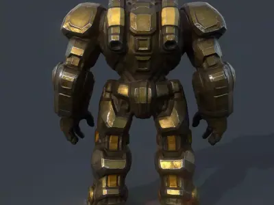 IRON WARDEN Low-poly 3D model