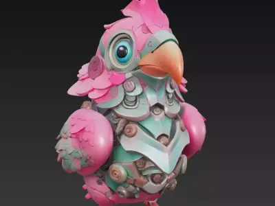 Stylized Mecha Bird Pack - Futuristic Robotic Collection