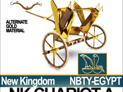 Ancient Egyptian Chariot A New Kingdom 3D model