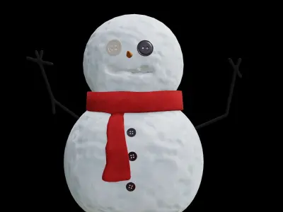 Scary Snowman 3D model