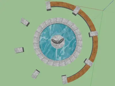 Butterfly-shaped fountain Free 3D model