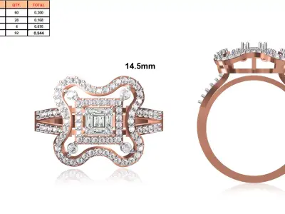 Ladies-Elegant Stone Rings For Womens 148 3D print model
