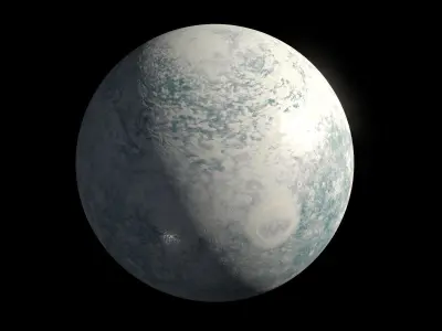 Icy Moon 03 - 8k PBR Low-poly 3D model