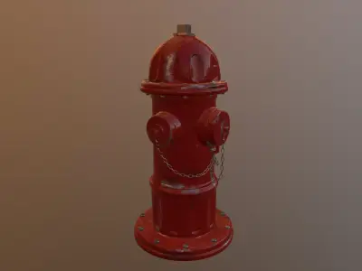Realistic Fireplug 3D fire hydrant 3D model