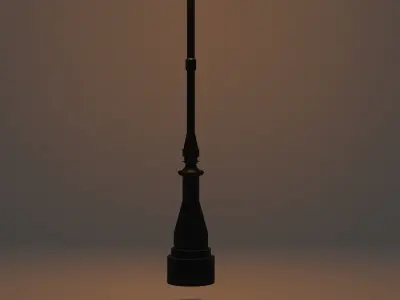 Lantern in the park with light PBR Game-ready Low-poly 3D model purchase