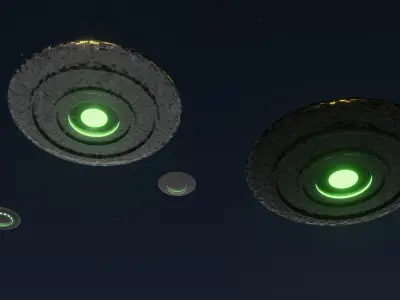 Kit ufo 3D models  Low-poly 3D model
