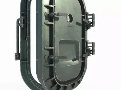 Sci-fi style safety door 3D model
