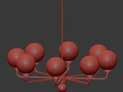 Untitled light brass chandelier 3D model