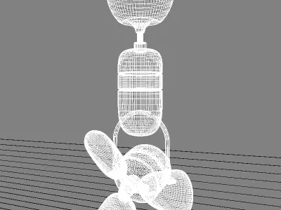 Deka MS16Ceiling Fan 3D Model Minimalist Modern Design 3D model