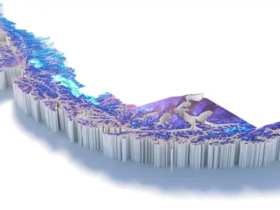 Chile Country Terrain 3D model