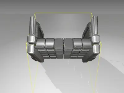 Futuristic Stairs - 23 - Basic Textures Low-poly 3D model