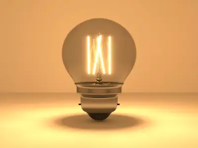 Light bulb - LED Filament 3D model