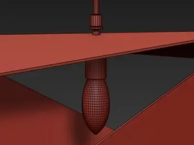 Origami inspired light fixture 3D model