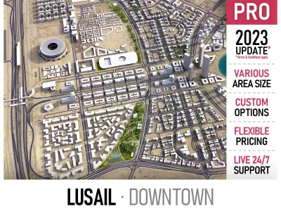 Lusail Low-poly 3D model