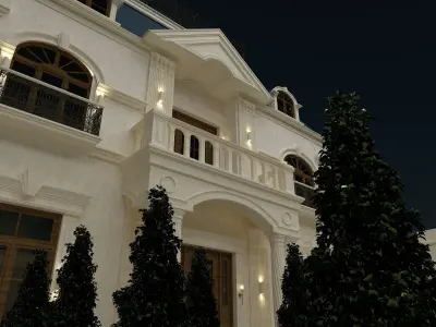 fashionable classic exterior house 3D model